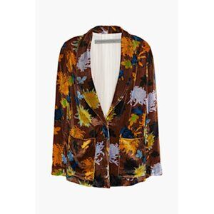 Raquel Allegra velvet spice kimono floral print blazer